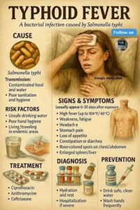 Typhoid FAQs on Symptoms,causes,diagnosis and treatment